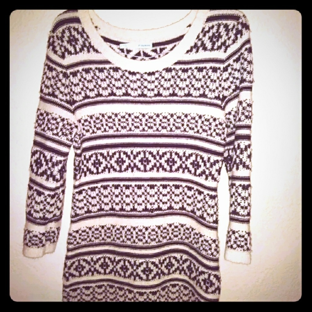 Black and White sweater dress.